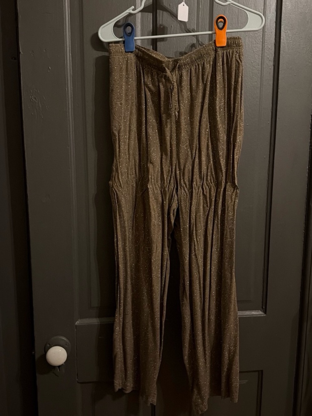 Brown Sparkle Wide-Leg Pants